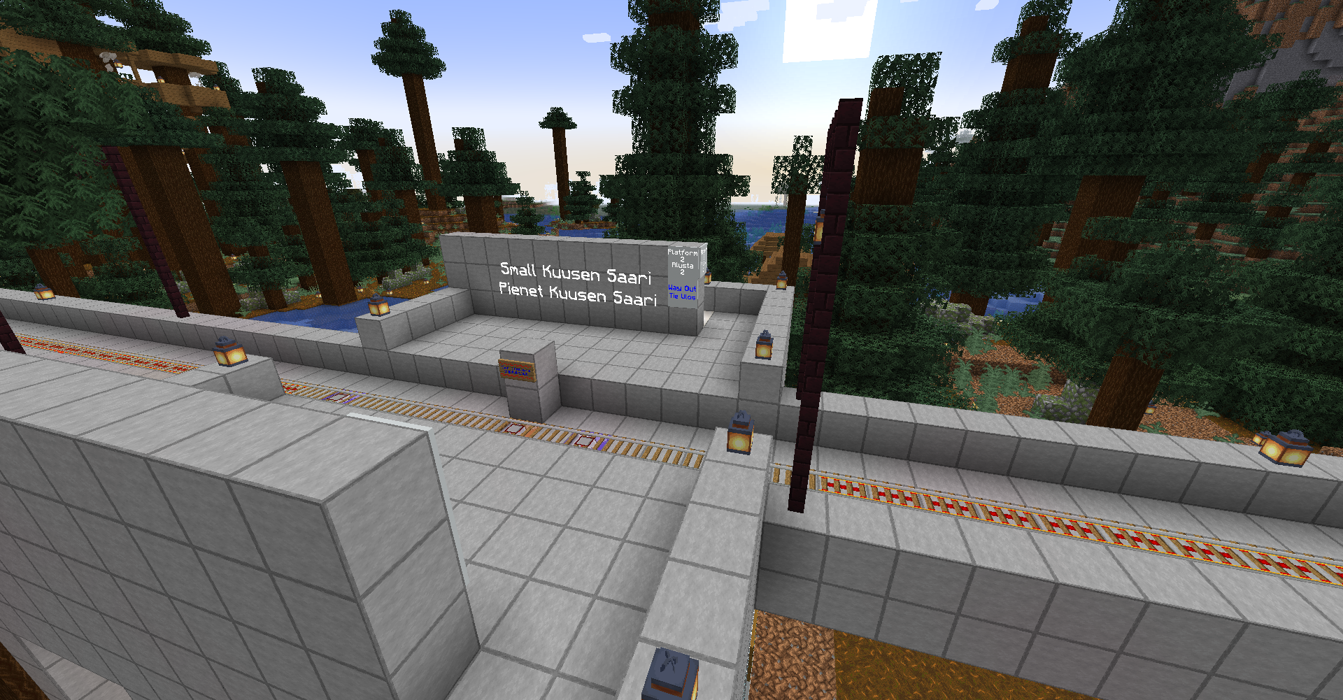 改造前的小针叶树岛站，可见只有一条轨道